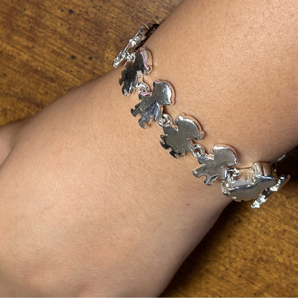 Silver Tone Children Dolls Kid Link 8” Magnetic Closure Anklet / Bracelet